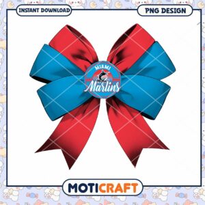 Miami Marlins Bow PNG Design