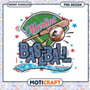 Marlins Baseball PNG Design