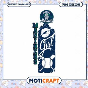 Mariners Girl PNG Baseball Design