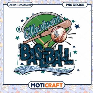 Mariners Baseball PNG Design for Instant Download Art