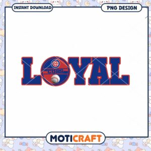 Loyal Cubs Baseball Team PNG Design Instant Download