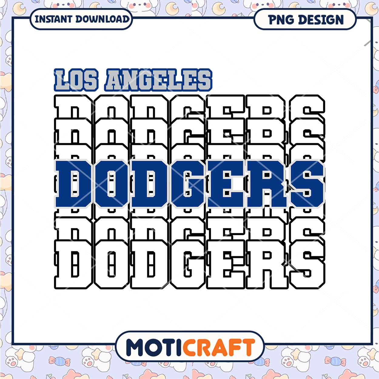 Los Angeles Dodgers Team Spirit PNG Design Download Los Angeles Dodgers Team Spirit PNG Design Download