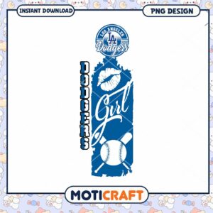 Los Angeles Dodgers Girl PNG Design Instant Download