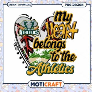 Las Vegas Athletics Heart PNG