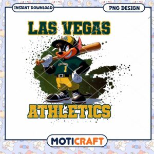 Las Vegas Athletics Cartoon PNG Instant Download Design
