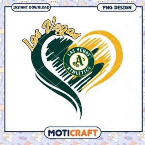 Las Vegas A's Heart PNG Design
