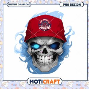 LA Angels Skull PNG Design