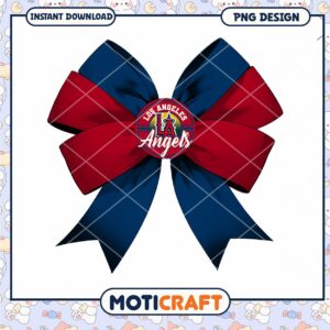 LA Angels Bow PNG Design