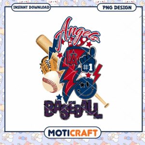 LA Angels Baseball PNG Design Instant Download Art