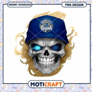 KC Royals Skull PNG Design