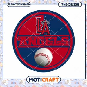 LA Angels Baseball Logo PNG Instant Download Design