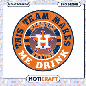 Houston Astros PNG Drink Design