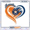Houston Astros Heart PNG Design for Fans Instant Download