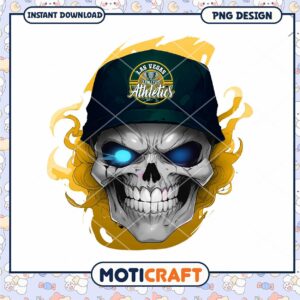 Flaming Skull Las Vegas Athletics PNG