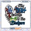 Dodgers Heart PNG Baseball Design 1 Dodgers Heart PNG Baseball Design
