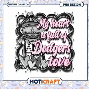 Dodgers Heart PNG Design