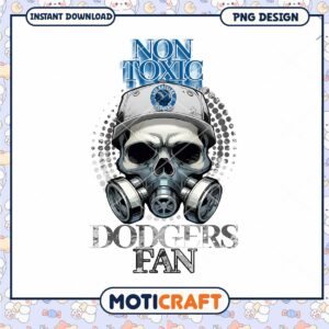 Dodgers Fan Skull Design Non Toxic PNG Download