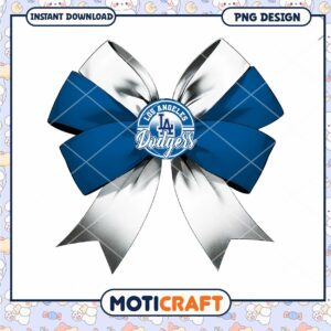Dodgers Bow PNG Sublimation Design