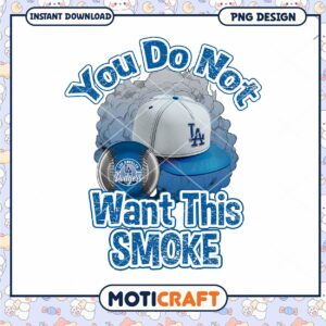 Dodgers Baseball Smoke PNG Design