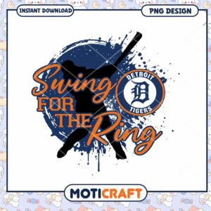 Detroit Tigers Swing for the Ring PNG Digital Download