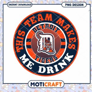 Detroit Tigers PNG Drink Design