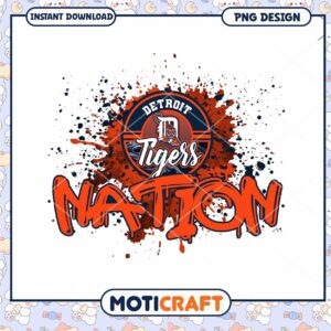 Detroit Tigers Nation PNG Design for Instant Download