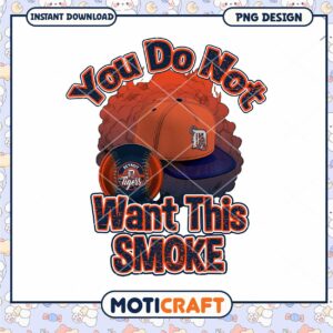 Detroit Tigers PNG Baseball Smoke Design