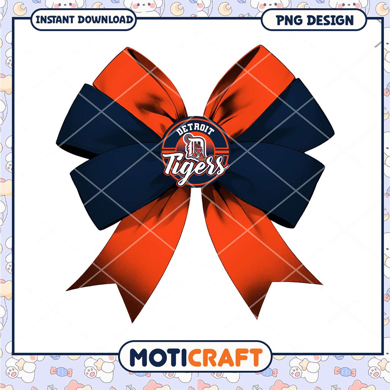 Detroit Tigers Bow PNG Design Detroit Tigers Bow PNG Design