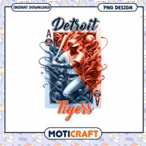 Detroit Tigers Baseball PNG Design Instant Download Art