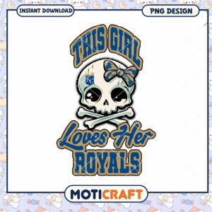 Cute Skull Royals Girl PNG