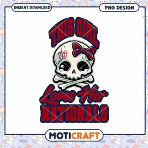 Cute Skull Nationals PNG Design