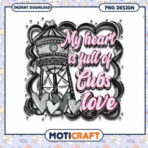 Cubs Heart PNG Design