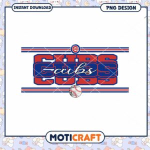 Cubs Baseball Team PNG Instant Download Design 45x50