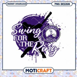 Colorado Rockies Swing for the Ring PNG Design Download