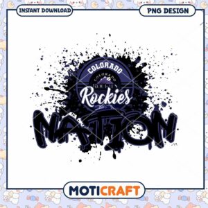 Colorado Rockies Nation PNG Design Instant Download