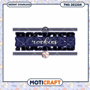 Colorado Rockies Baseball PNG Design for Instant Download