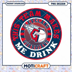 Cleveland Guardians PNG Drink Design