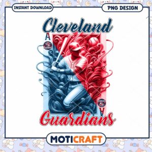 Cleveland Guardians Baseball PNG Art for Instant Download