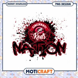 Cincinnati Reds Nation PNG Design Instant Download Art