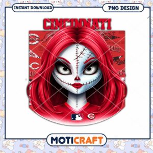 Cincinnati Reds Halloween PNG Design Instant Download