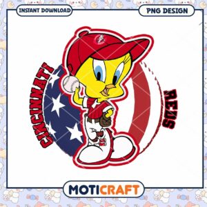 Cincinnati Reds Cartoon Character PNG Design Download