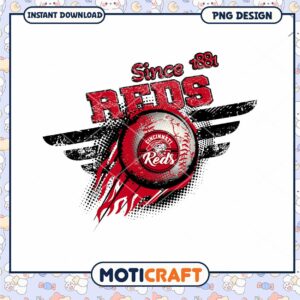 Cincinnati Reds Baseball Design for Instant Download PNG