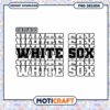 Chicago White Sox Retro Text Design PNG Downloadable Art
