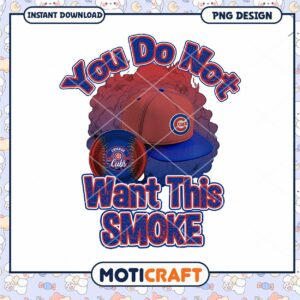 Chicago Cubs PNG Baseball Smoke Design