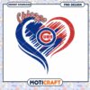 Chicago Cubs Heart PNG Design