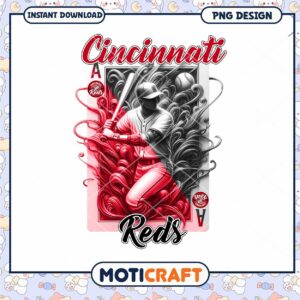 Cincinnati Reds Baseball PNG Art Instant Download Design