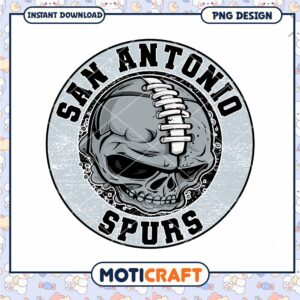 San Antonio Spurs Skull Design Instant Download PNG Art