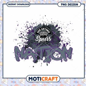 San Antonio Spurs Nation PNG Design Instant Download Art