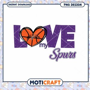San Antonio Spurs Love PNG Design