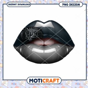 San Antonio Spurs Lip Art PNG Design Instant Download